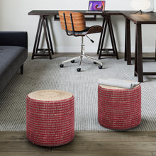 Load image into Gallery viewer, Larissa - Handcrafted Round Braided Pouf
