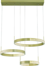 Load image into Gallery viewer, Candle Style Three Light Metal LED Dimmable Chandelier - Gold