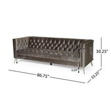 Load image into Gallery viewer, Contemporary 3 Seater Sofa With Button Tufting