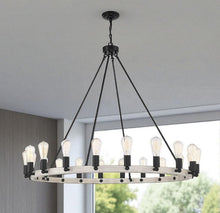 Load image into Gallery viewer, Candle Style Multi Light Metal Dimmable Chandelier - Black / Gray