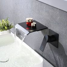Load image into Gallery viewer, Wall Mount Bathtub Faucet With Waterfall Tub Spout And Single Handle Stainless Steel