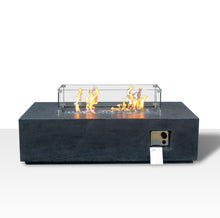 Load image into Gallery viewer, Outdoor Concrete Propane Gas Rectangle Fire Pit Table