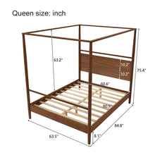 Load image into Gallery viewer, Canopy Bed Frame With 4 Posters