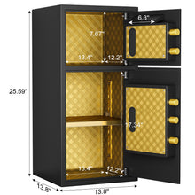 Load image into Gallery viewer, Large Double Door Coin Operated Safe, Digital Security Safe With Fireproof And Waterproof Bag