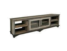 Load image into Gallery viewer, Cabinet Enclosed Storage, Distressed TV Stand Wooden - Brown