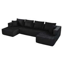 Load image into Gallery viewer, U-Shaped Modular Sectional Sofa With Double Chaise, Oversized Deep Seat For Living Room
