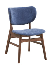 Load image into Gallery viewer, Upholstered Fabric Open Back Dining Side Chairs (Set of 2) - Blue