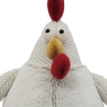 Load image into Gallery viewer, Fabric Rooster Figurine - White / Yellow / Yellow