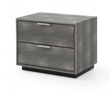 Load image into Gallery viewer, 19" Shagreen Two Drawer Nightstand - Gray