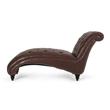 Load image into Gallery viewer, Chaise Lounge With Button Tufted Diamon Stitch