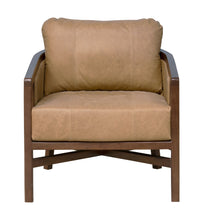 Load image into Gallery viewer, 32" Transitional Genuine Leather Arm Chair - Brown