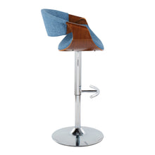 Load image into Gallery viewer, Curvo - Mid Century Modern Adjustable Barstool With Swivel With Rounded T Footrest (Set of 2)
