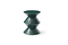 Load image into Gallery viewer, Wood Round Top Geo Pedestal End Table - Green