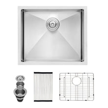 Load image into Gallery viewer, Undermount Steel Kitchen Sink, Deep Single Bowl Basin