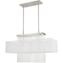 Load image into Gallery viewer, 26" Three Light Dimmable Chandelier With Shades - Nickel