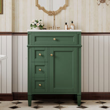 Load image into Gallery viewer, Bathroom Vanity With Top Sink, Storage Cabinet With 2 Drawers And Tip-Out Drawer