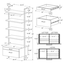 Load image into Gallery viewer, Wendell - 4 Shelf Storage Wall Bookshelf - Walnut