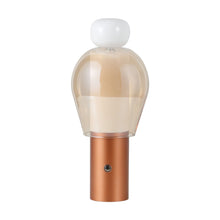 Load image into Gallery viewer, Globe USB Table Lamp With Shade - Amber / Copper / White