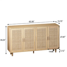 Load image into Gallery viewer, Elegant And Functional Rattan Decorative Storage Cabinet With 4 Doors