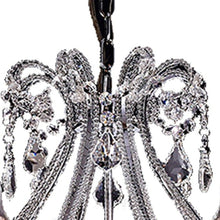Load image into Gallery viewer, Candle Style Empire Eight Light Transparent Glass Led Ceiling Light - Nickel / Ivory / Clear