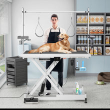 Load image into Gallery viewer, Super Deluxe Electric Pet Grooming Table, Height Adjustable