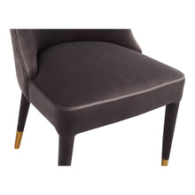 Load image into Gallery viewer, Upholstered Velvet Dining Side Chairs (Set of 2) - Gray / Black / Gold