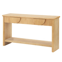 Load image into Gallery viewer, Fluted Console Table With Semi Circular Drawers - Natural