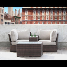 Load image into Gallery viewer, Comfortable Modern Patio Rattan Sectional Set With Cushions