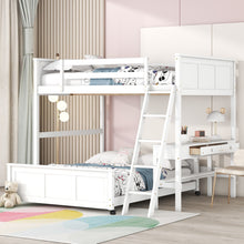 Load image into Gallery viewer, Full Over Full Bunk Bed With Desk