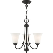Load image into Gallery viewer, 18" Three Light Dimmable Chandelier With Shades - Black