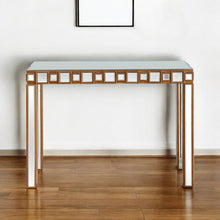 Load image into Gallery viewer, 43" Mirrored Glass Console Table - Gold
