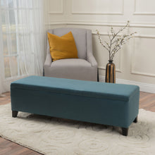 Load image into Gallery viewer, Contemporary Storage Ottoman Bench With Upholstery