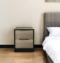 Load image into Gallery viewer, Open Compartment Two Drawer Nightstand - Black