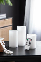 Load image into Gallery viewer, LED Candles With Remote Timer (Set of 3) - White
