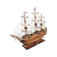 Load image into Gallery viewer, Hand Painted Model Boat Tabletop Sculpture (401842) - Brown