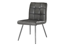 Load image into Gallery viewer, Tufted Faux Leather Dining Side Chairs (Set of 2) - Gray