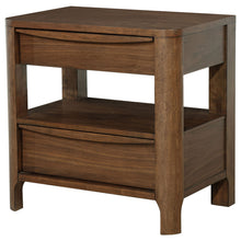 Load image into Gallery viewer, Verona - 2 Drawer Bedside Table With Hidden Storage - Walnut