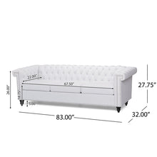 Load image into Gallery viewer, Chesterfield Style 3 Seater Sofa With Deep Button Tufting