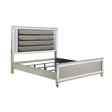 Load image into Gallery viewer, Modern Panel Bed Wit Tufted Design And Integrated LED Lighting