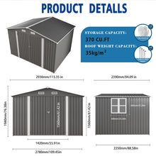 Load image into Gallery viewer, Large Outdoor Storage Shed With Lockable Door, Air Vent