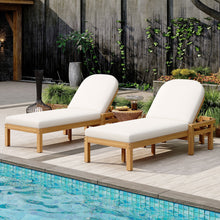 Load image into Gallery viewer, Outdoor Chaise Lounge With 5 Position Adjustable Backrest (Set of 2)