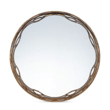 Load image into Gallery viewer, Round Ornate Framed Accent Mirrors (Set of 2) - Gold