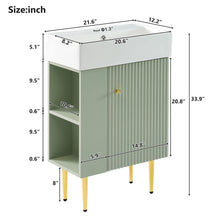 Load image into Gallery viewer, Bathroom Vanity, Combo Cabinet, Bathroom Storage Cabinet, Single Ceramic Sink