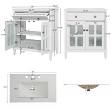 Load image into Gallery viewer, Bathroom Vanity With Ceramic Sink, Adjustable Shelf & Tip Out Tray