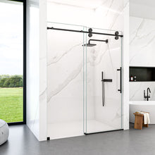 Load image into Gallery viewer, Frameless Single Sliding Shower Door With Clear Tempered Glass