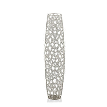 Load image into Gallery viewer, Oval Floor Vase With Faux Crystals (480047) - Silver