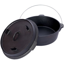 Load image into Gallery viewer, Pre-Seasoned Cast Dutch Oven With Skillet Lid And Pot Rack