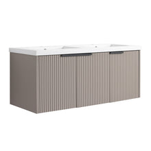 Load image into Gallery viewer, Contemporary Wall Mounted Bathroom Vanity With Resin Double Sink