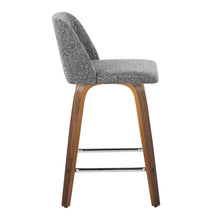 Load image into Gallery viewer, Toriano - Mid Century Modern Fixed Height Counter Stool With Swivel And Square Footrest (Set of 2)