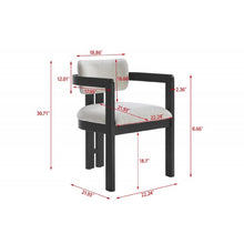 Load image into Gallery viewer, Upholstered Dining Armchair - Black